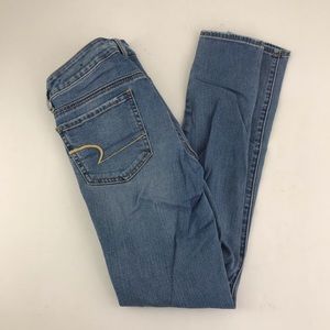 American Eagle Light Wash Super Stretch Jeggings